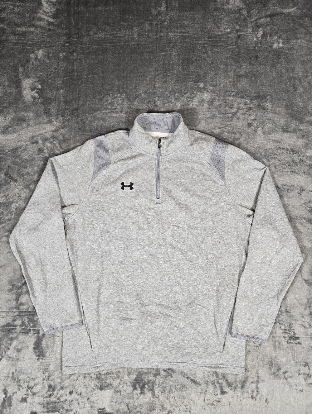 Under Armour Coldgear 1/4 Zip Pullover Fleece Size Medium Gray